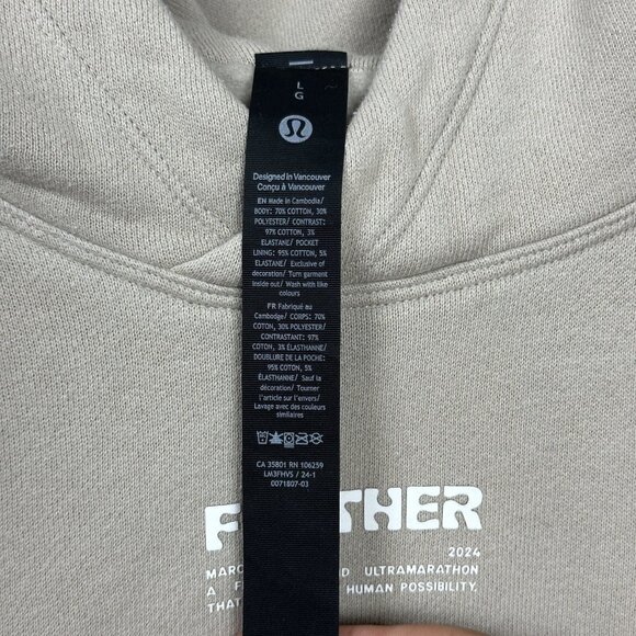 Lululemon Sweatshirt Size L Very Rare "Further" Women's Marathon Pullover Gray - Picture 3 of 12